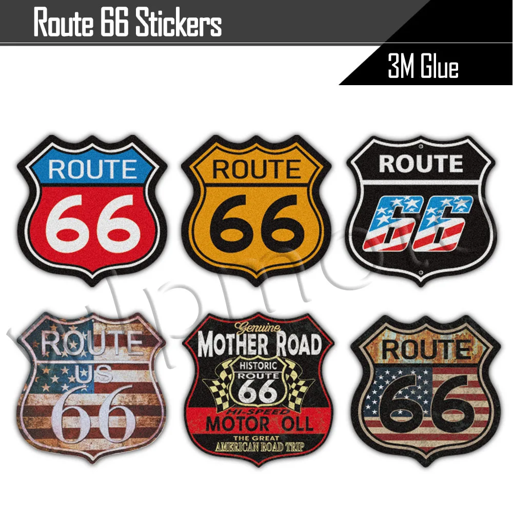

3M Frosted Motorcycle Sticker America US The Historic Route 66 Stickers Fit for Harley Touring Electra Glide Ultra Road King