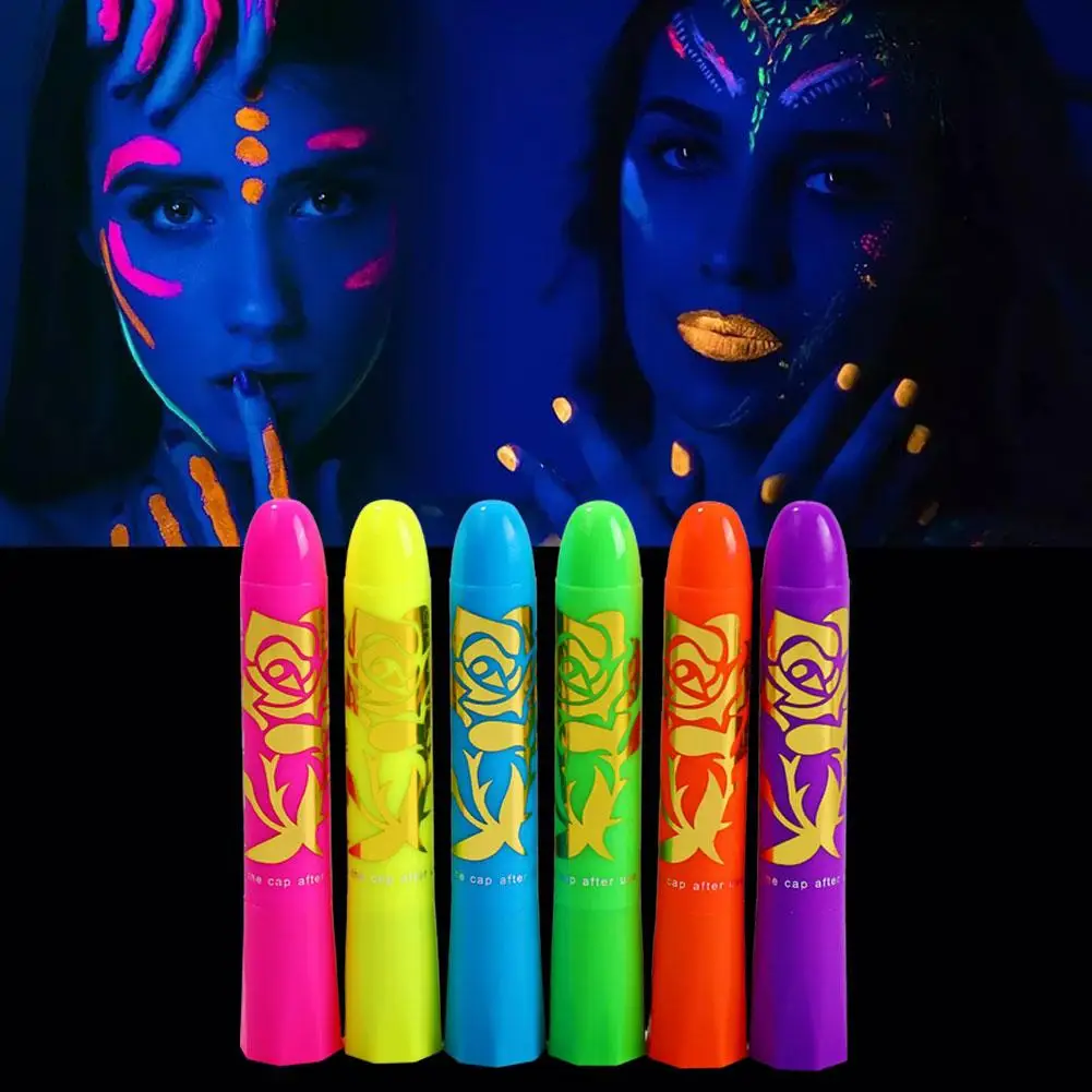 Новый высококачественный цветной карандаш для лица 6 шт. яркий цвет неоновый