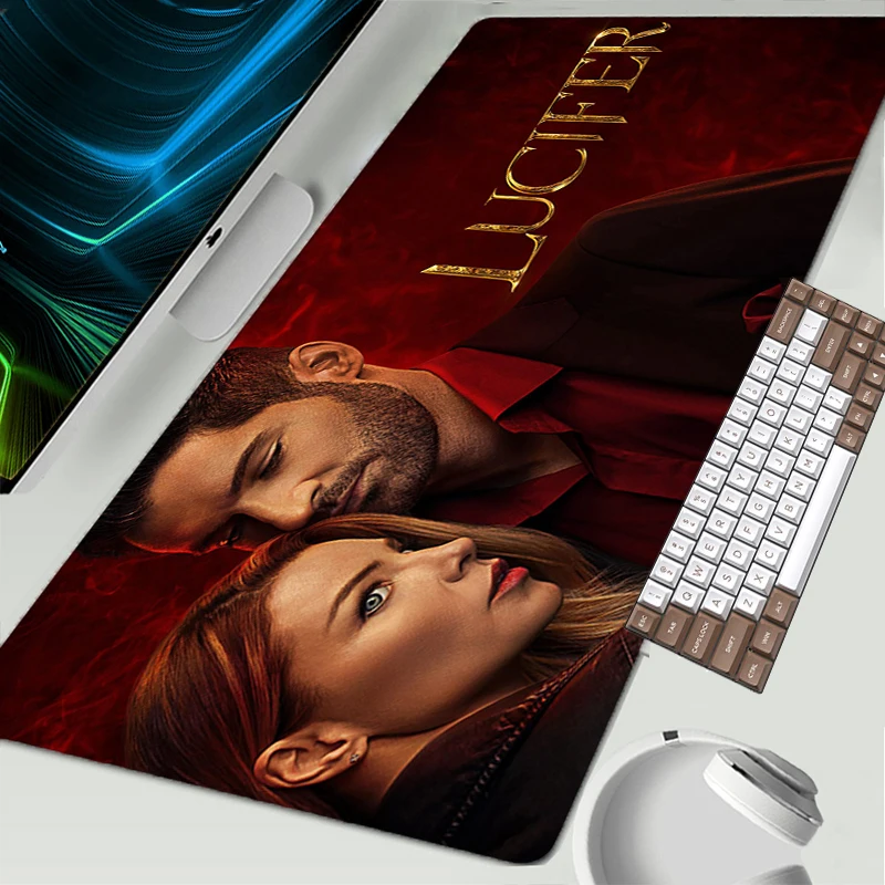 

TV Show Lucifer Gaming Mouse Pad Pc Accessories Cool Computer Desk Accessories Anime Mouse Mats Mousepad Anti-skid Keyboard Mat