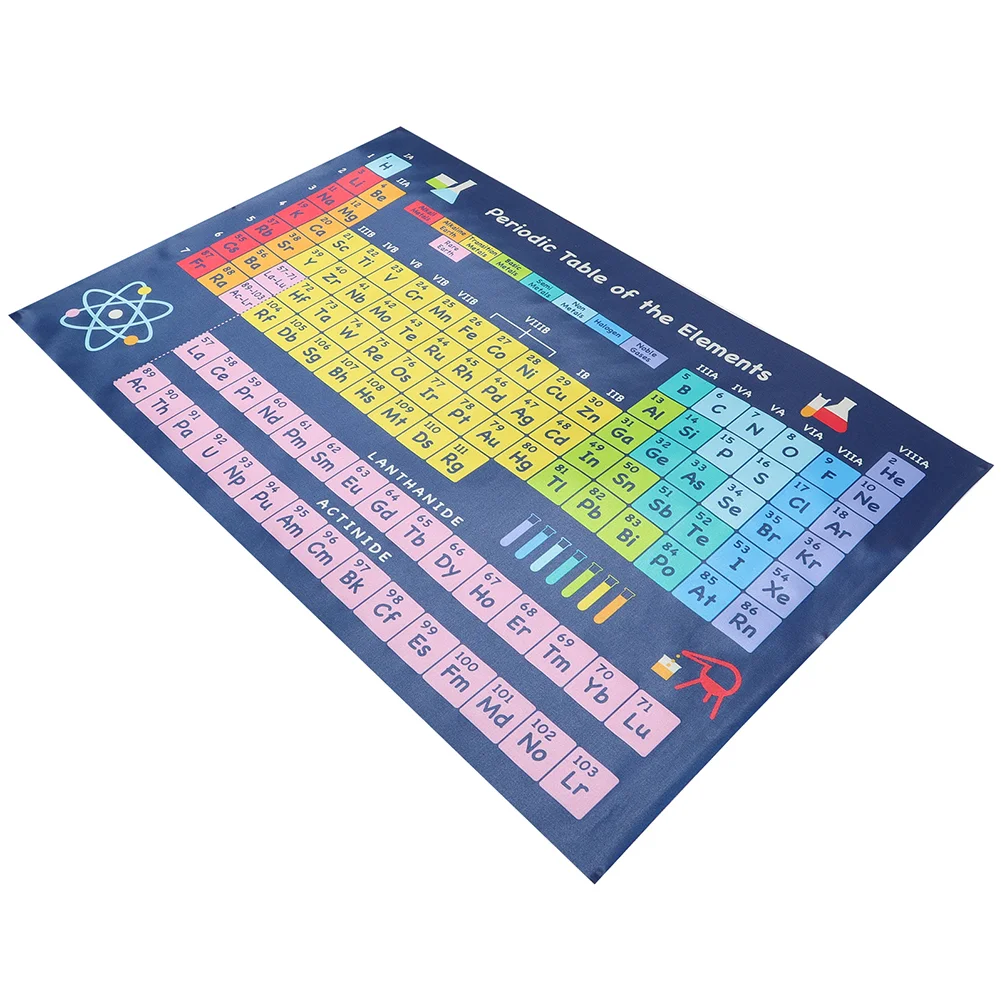 

Химическая Периодическая таблица с высоким ранним химическим плакатом, элементы шелковой ткани