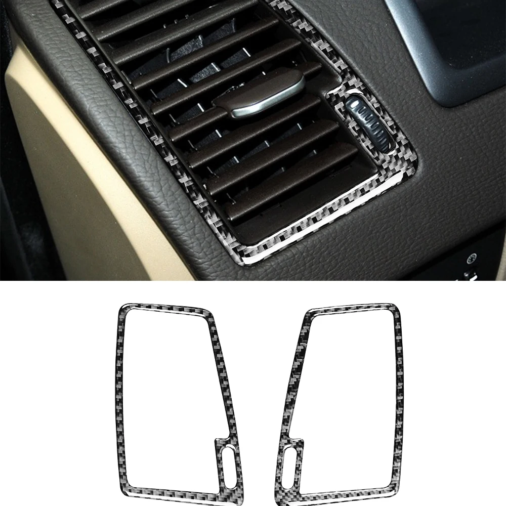 

Center Console Side Air Outlet Vent Decoration Cover Trim Sticker Decal for Volvo XC90 2003-2014 Car Accessories Carbon Fiber