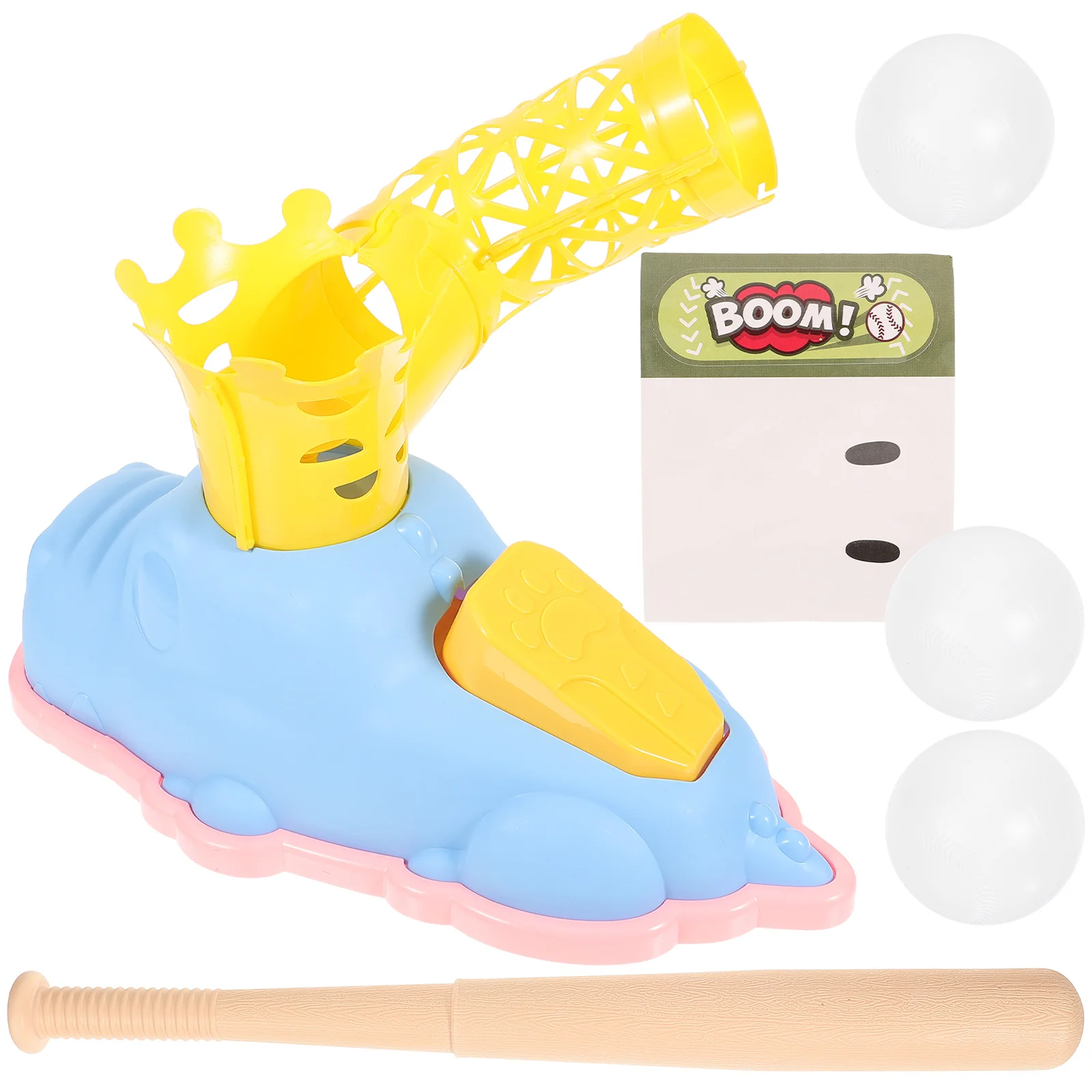 

Baseball Practice Toy Launcher Bat And Balls Sports Playthings Outdoor Machine Toys For Kids Foot Pitching