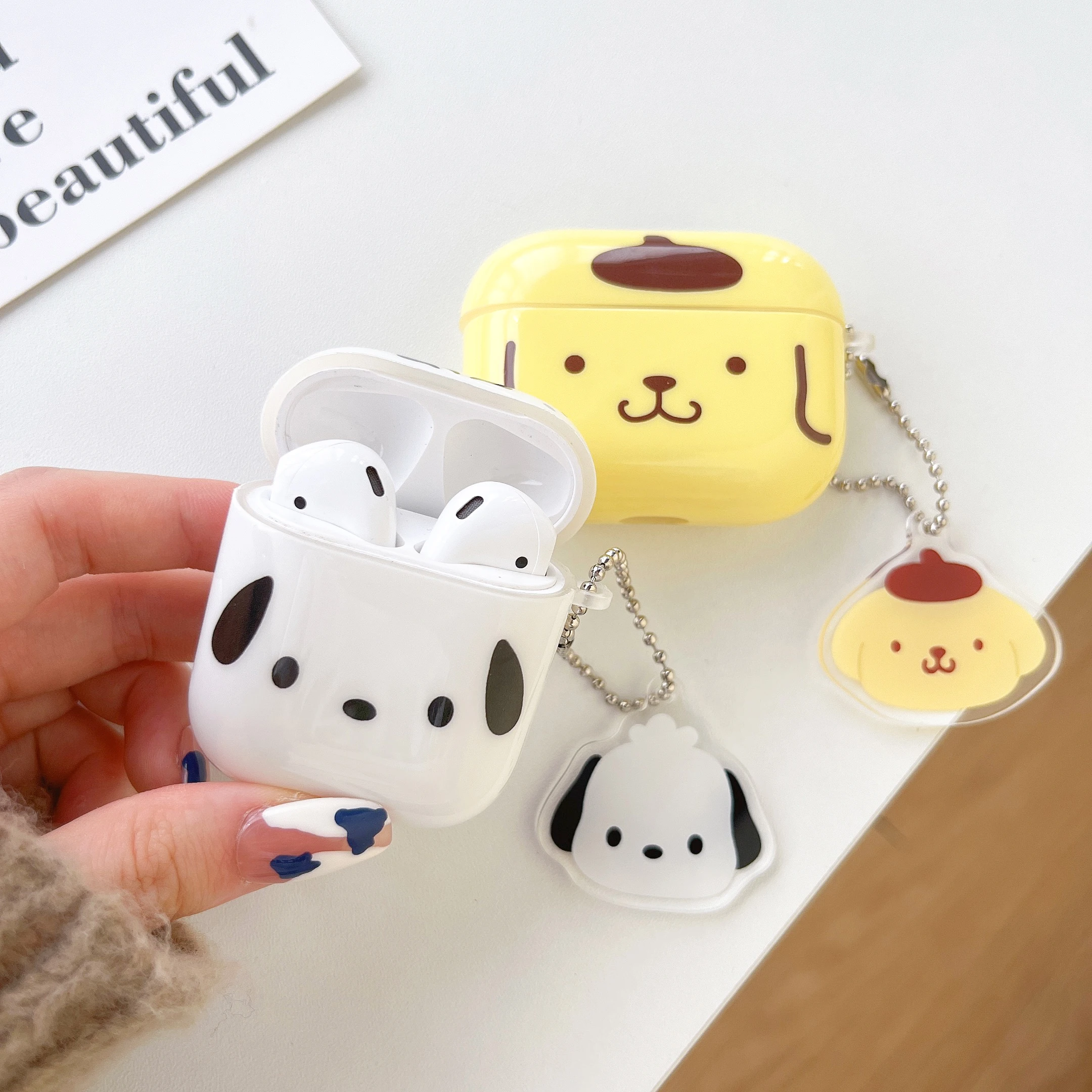 Мягкие IMD наушники чехол для Apple AirPods 1/2 3 - й Pro Sanrio Pochacco PomPomPurin обложка защитный