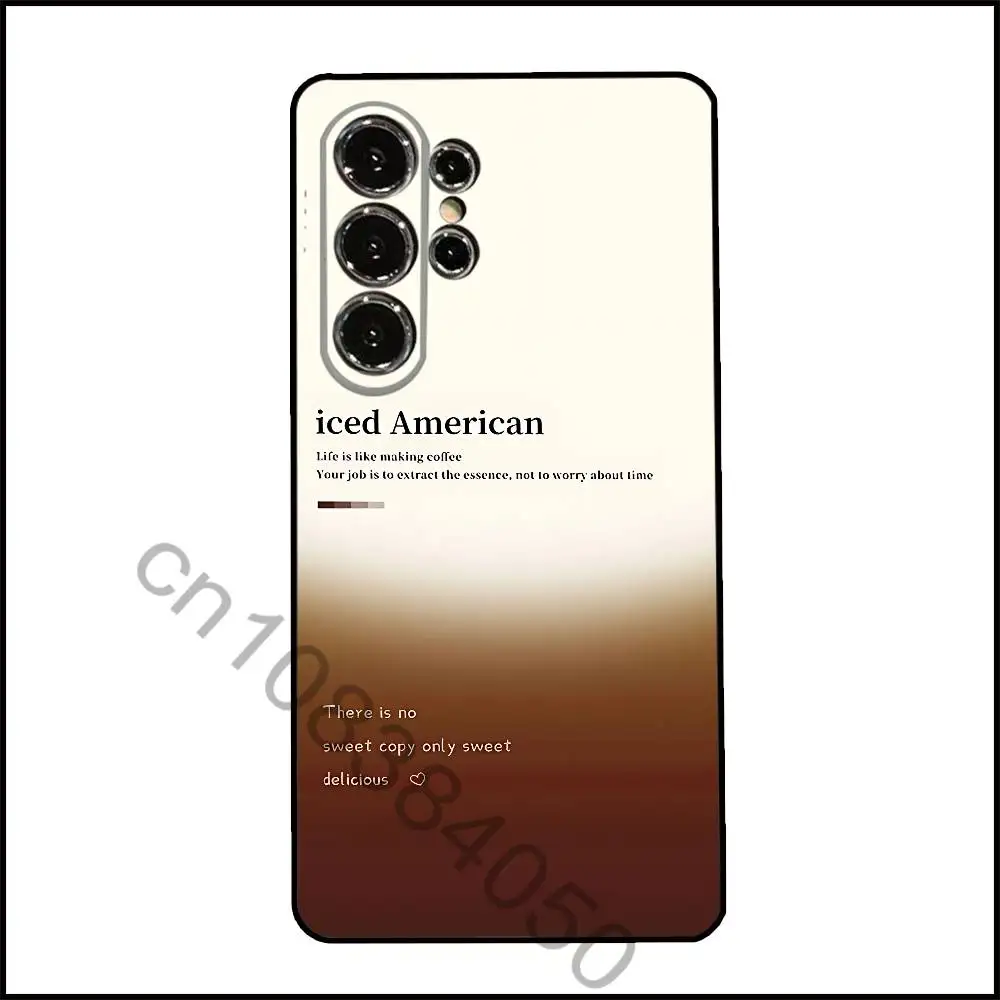 Фото Чехол для телефона Samsung Galaxy A20,21s,22,31,32,52,71,80,A91,5G с изображением холодного кофе, красочный, красивый, для смартфона №2