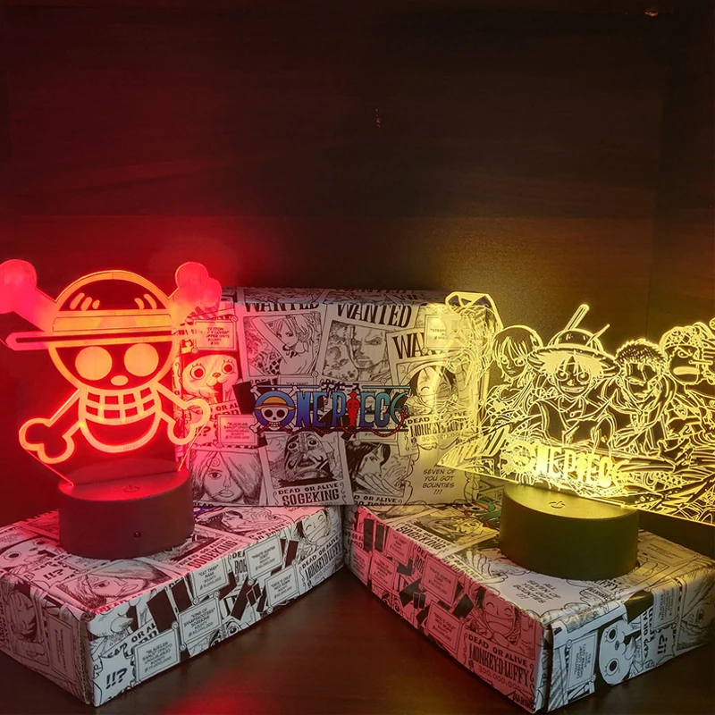 

Фигурка Аниме One Piece 3D, обезьянка D, Луффи, саньдзи, Зоро, нами, Ace, фигурка, светодиодный ночник, экшн-фигурка, лампа, модель, подарок для детей
