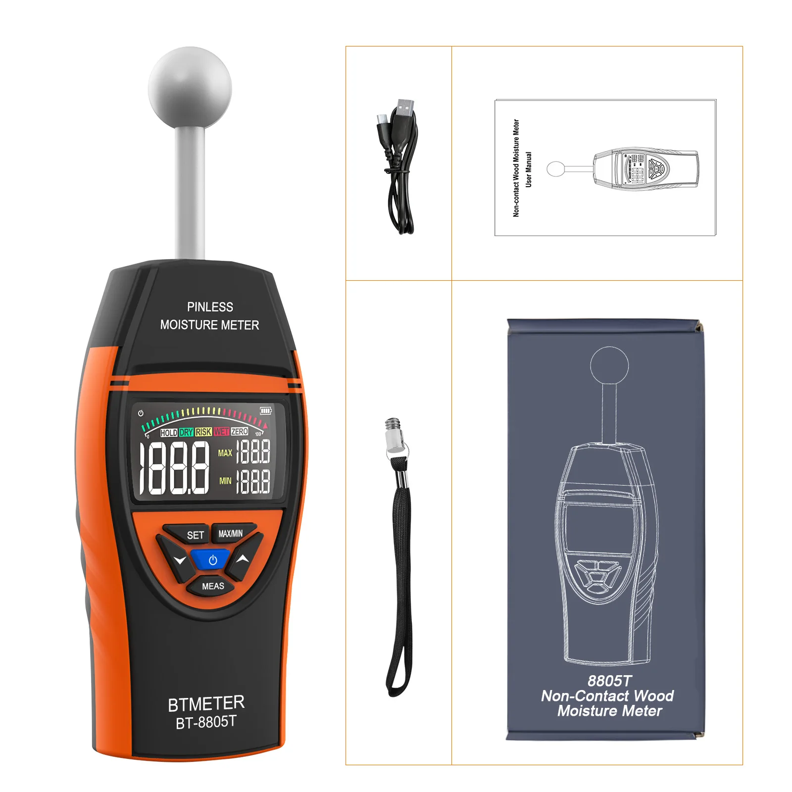 Бесконтактный измеритель влажности древесины