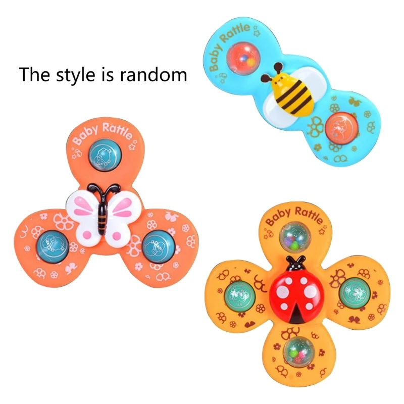 

3Pcs Suction Cup Spinner Toy for Bath Babies First Birthday Gift Sensory Toy