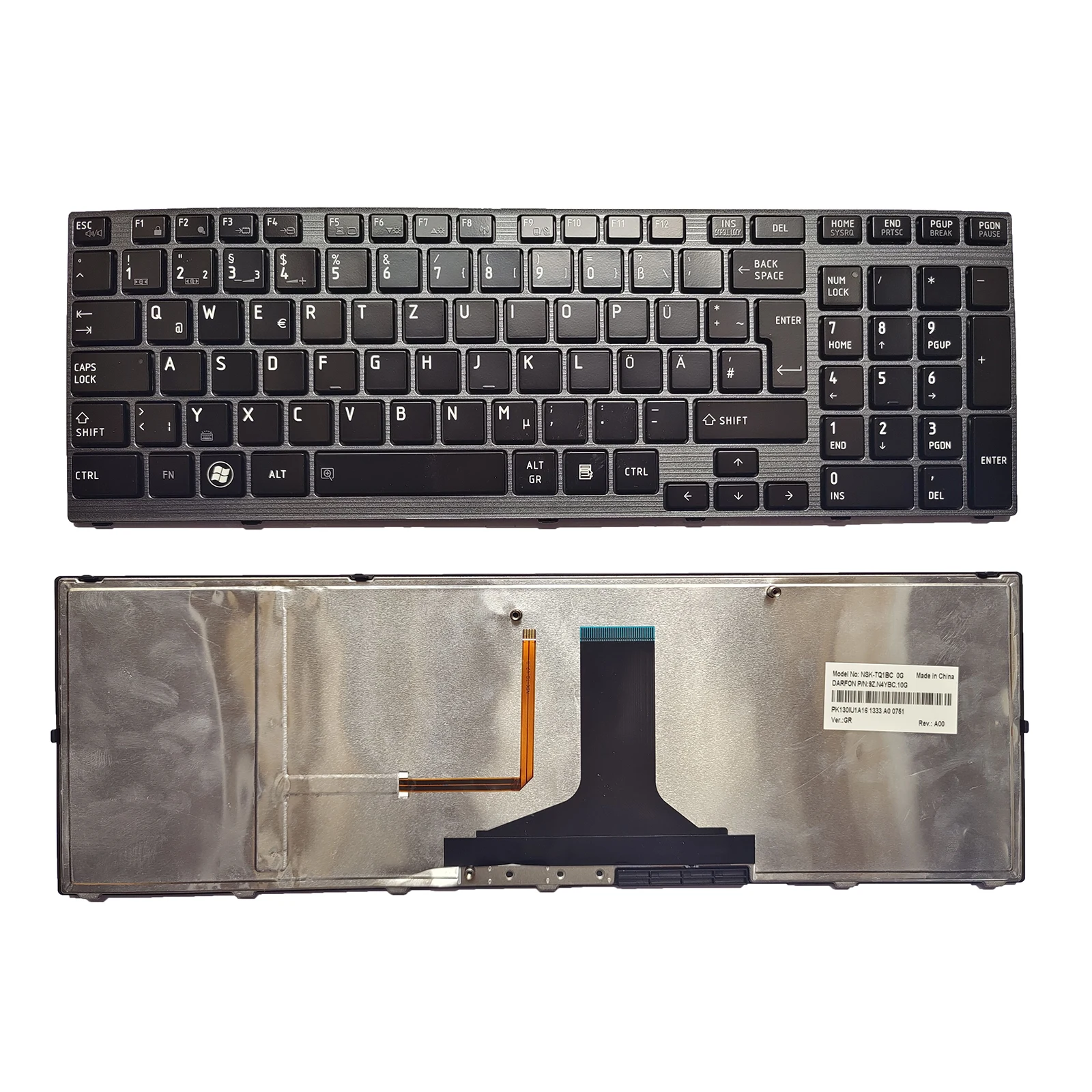 Новинка для Toshiba SATELLITE P750 P750D P755 P770 P775 GR клавиатура с подсветкой в серой рамке