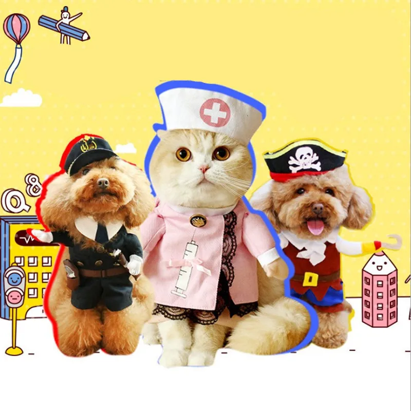 

Костюм для косплея кошки, одежда для кошки, медсестры, ковбойский костюм, реквизит для фото, смешная кошка, аксессуары для домашних животных,...