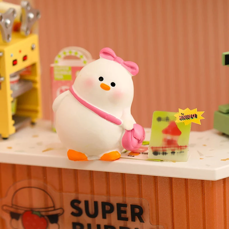 Милая мультяшная маленькая гусиная смола поделки микро ландшафтное украшение