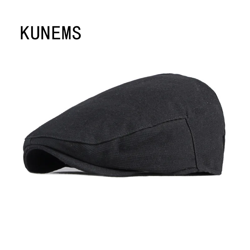 

KUNEMS Fashion Newsboy Caps Cotton Berets Boina Simple Retro Hats for Man Peaked Cap Casual Dad Hat Unisex Gorras