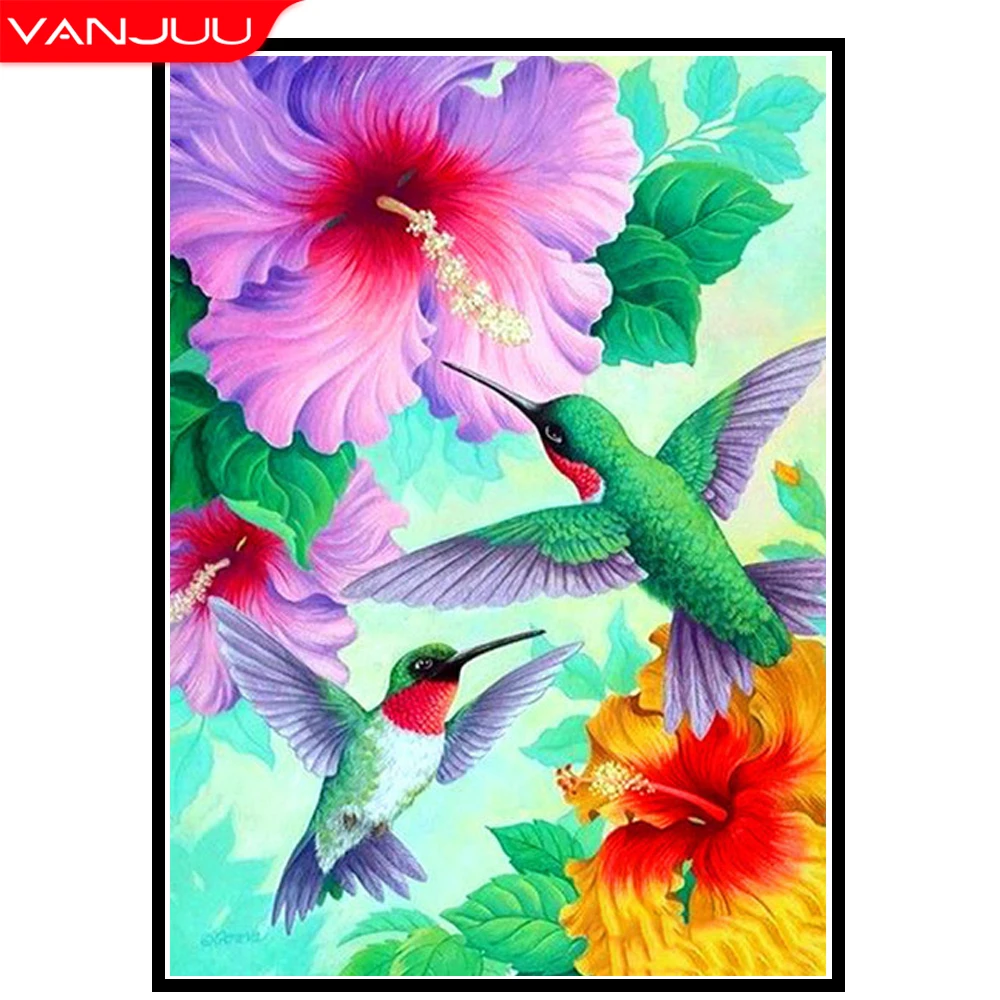 

Animal Diamond Painting DIY Flower Bird Diamond Mosaic Full Round Drill Rhinestens Mosaic Embroidery Cross Stitch Kit