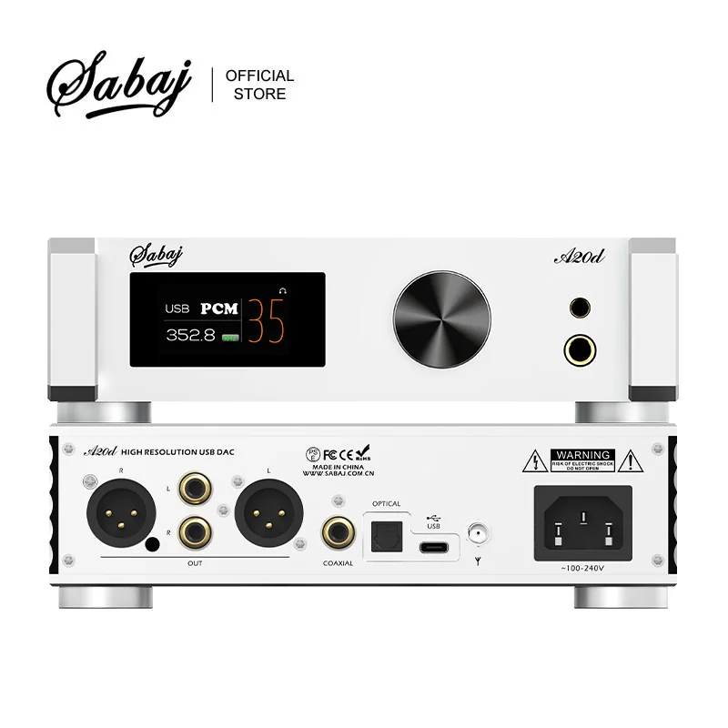 Bluetooth LDAC MQA-CD Audio DAC Sabaj A20d 2022 версия ES9038PRO OPA1612 XU216 Apt-XHD XLR RCA DSD512 поддержка наушников |