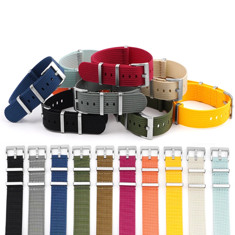 

20mm nylon Straps for Omega MoonWatch Seiko Huawei GT replacement Watchband Zulu Canvas Bracelet Sport Diving belt TOP Quality