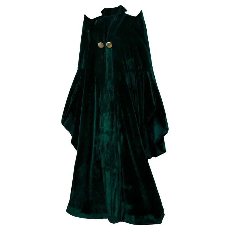 Костюм для косплея Professor Minerva McGonagall бархатная накидка зеленый плащ палочка шляпа