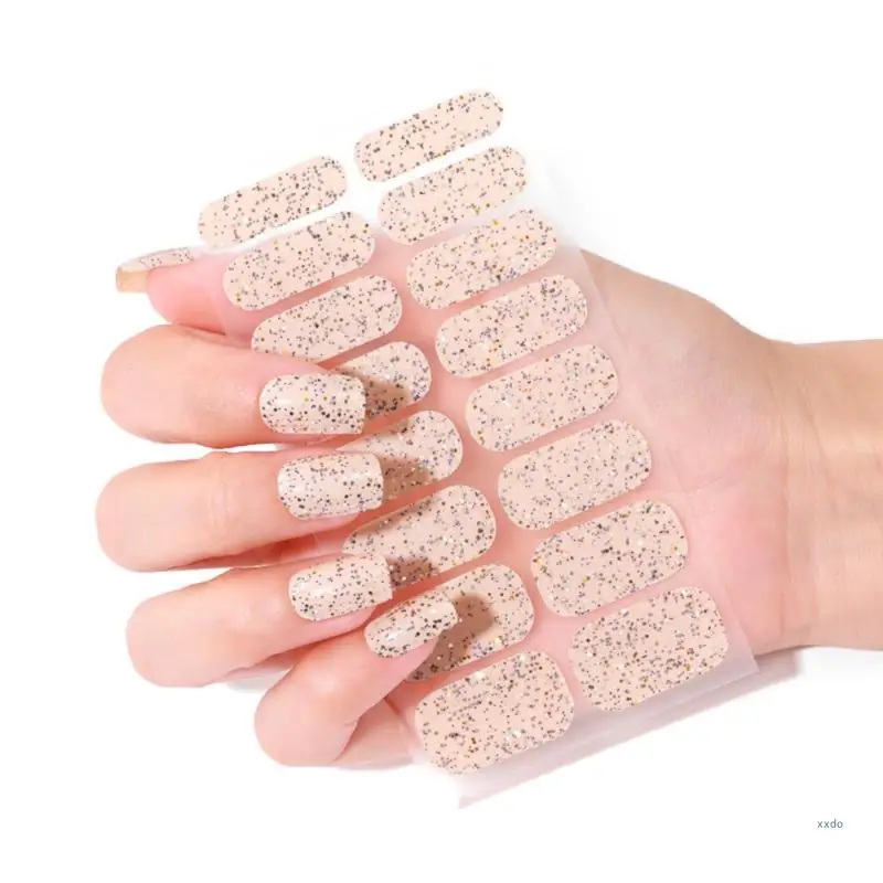 Полуотвержденные гелевые полоски для ногтей Гелевые наклейки Обертывания 16