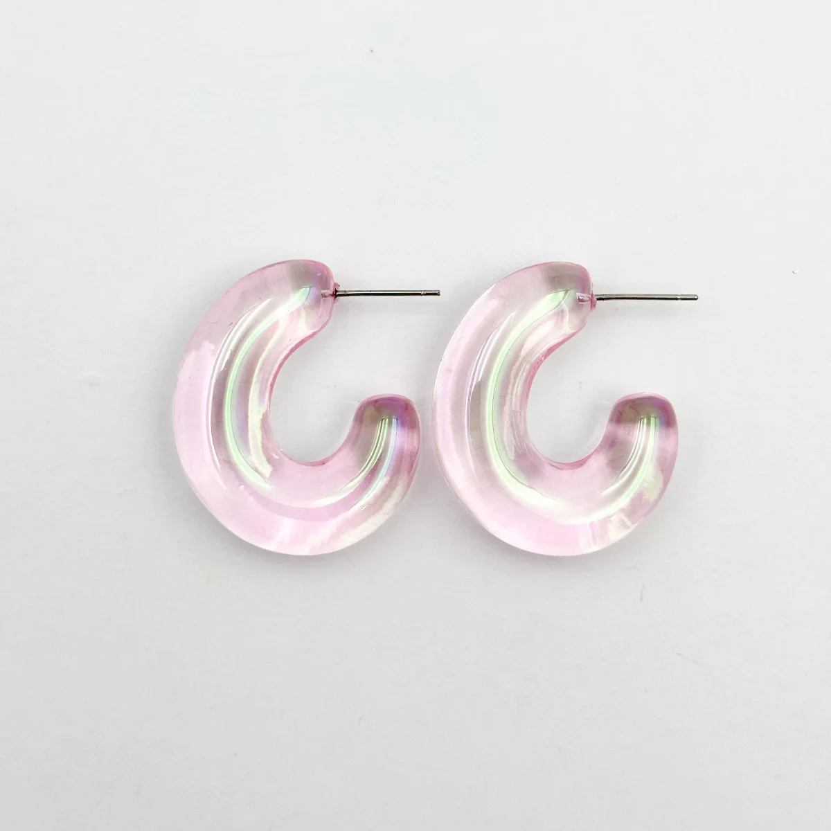 Модные прозрачные акриловые серьги желе конфетных цветов полные и ослепительные