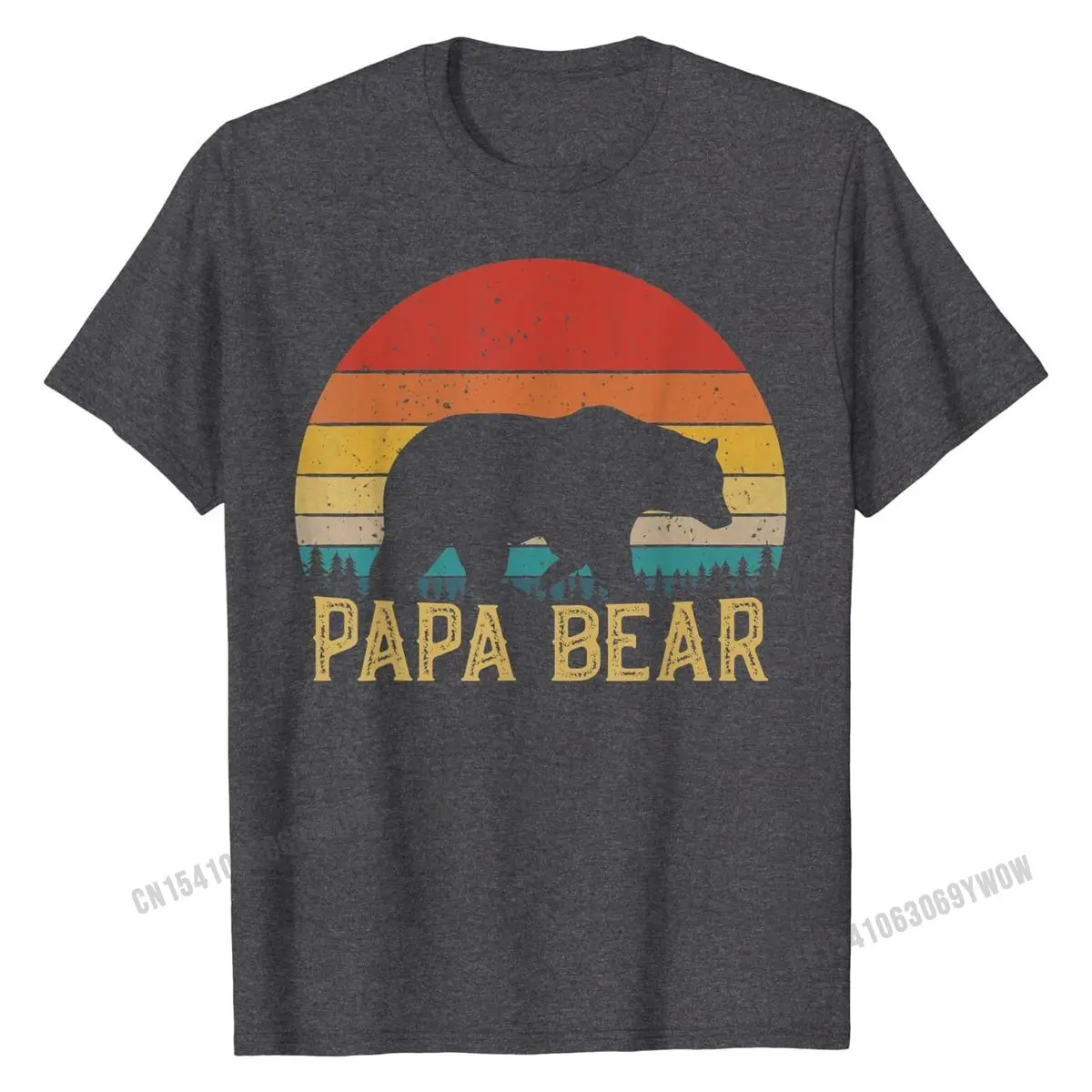 Ретро Винтажная Футболка С закатом Папа медведь походы кемпинг Подарок Новое