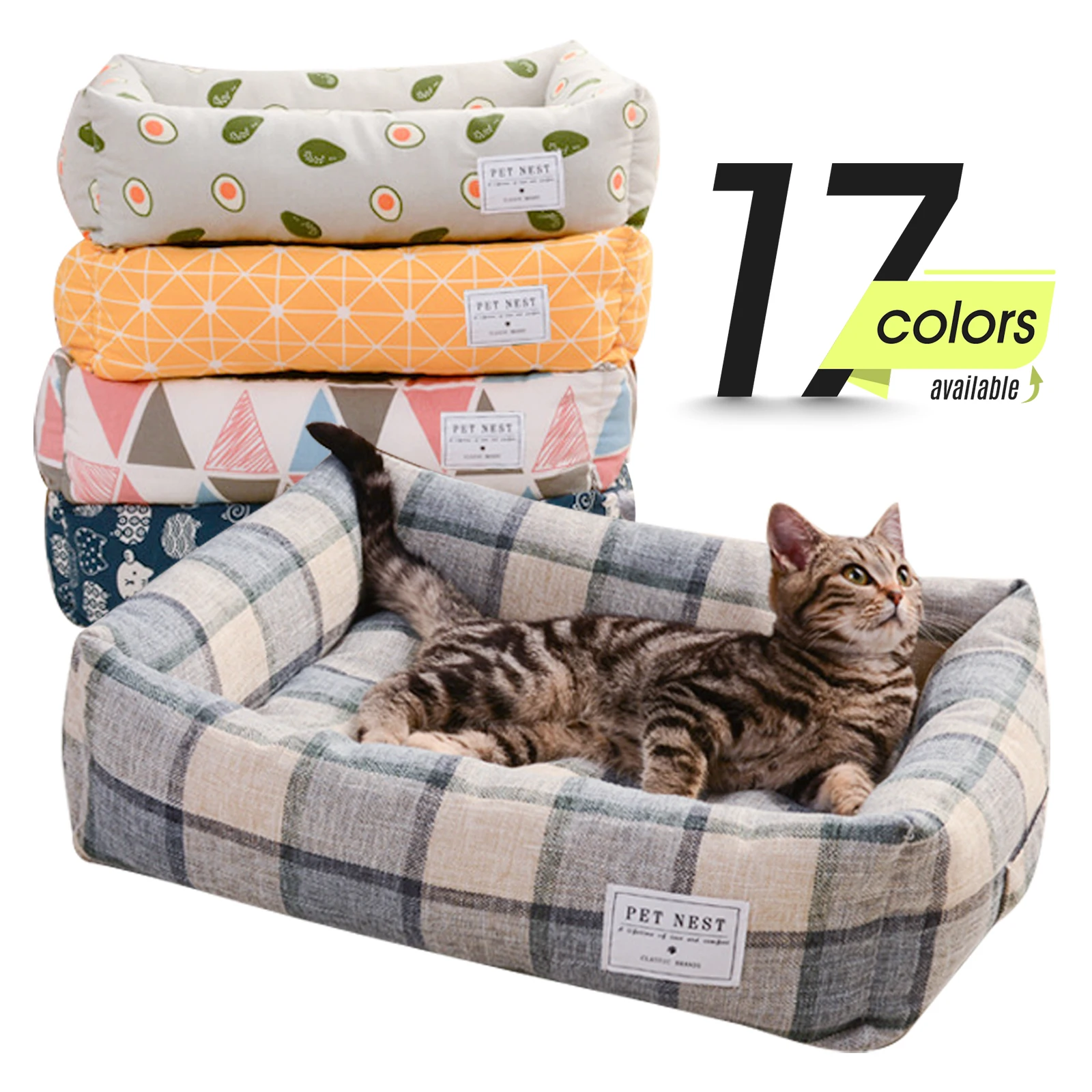 

Soft Sofa Dog Beds Warm Pet Mat for Puppy Cool Cushion Dog Sleeping Nest Pet Bed Removable Cozy Cat House Baskets Kennel