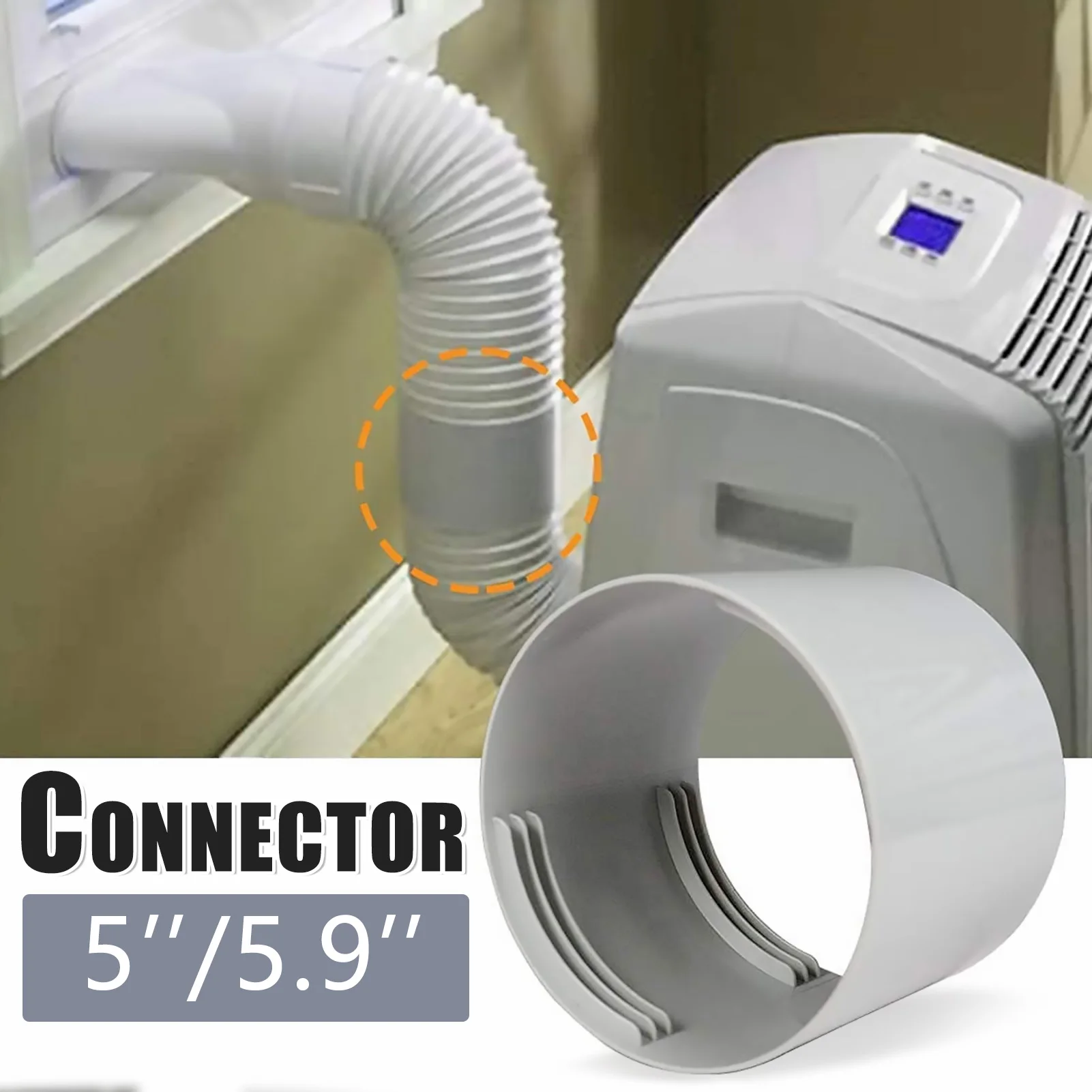 

5/5.9in Portable AC Coupler Coupler Coupling Connector Coupler Extension Parts Air Conditioner Accessories Home Improvement FU