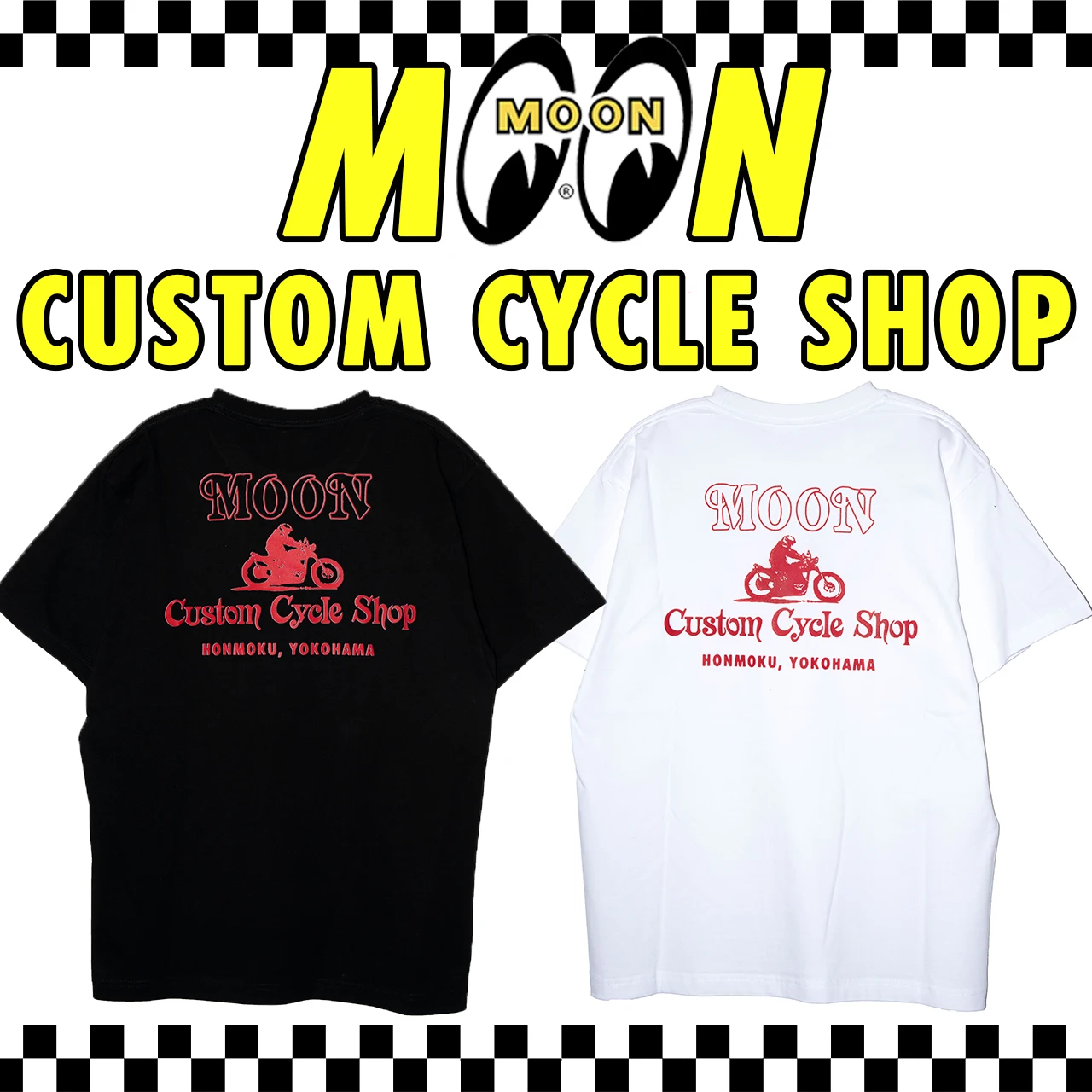 

T-shirt for men Moon Eyes y2k Short sleeve Clothing y2k tops mooneyes white Summer Motorcycle White tees for women Black tshirt