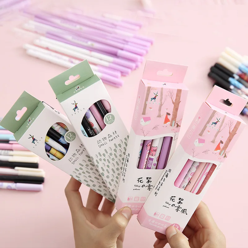 

12Pcs/Set Kawaii Erasable Gel Pen 50pcs Refill 0.5mm Blue Ink Constellation Cute School Office Supplies Writing Stationery Gift