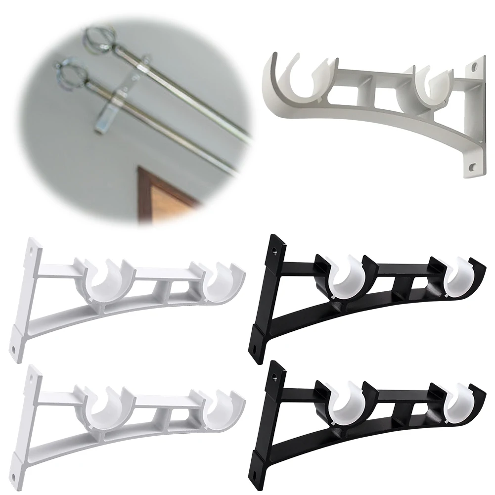 2 упаковки двойных кронштейнов для карнизов из алюминиевого сплава сверхмощные