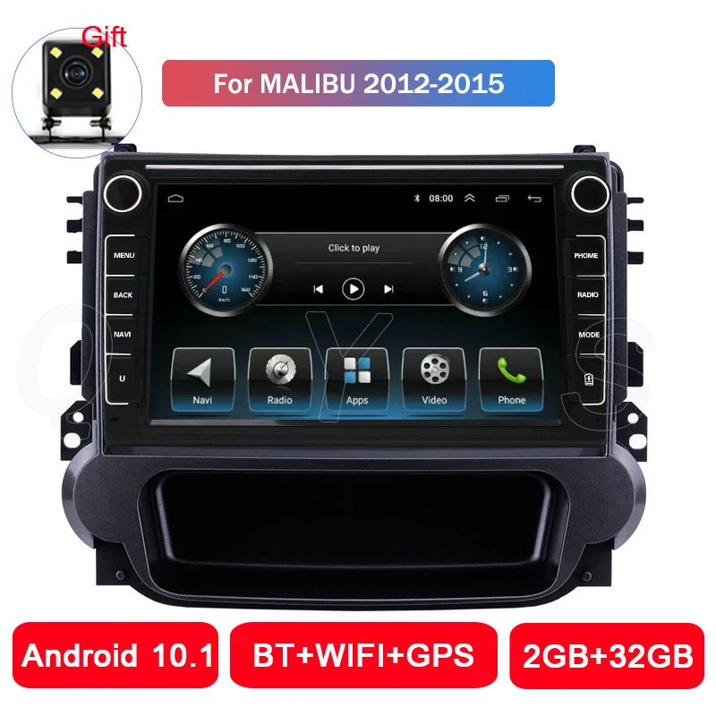 Автомагнитола на Android 10 1 для Chevrolet Malibu 2012 2013 2014 2015 радио BT Wi-Fi GPS поддержка USB DVR |