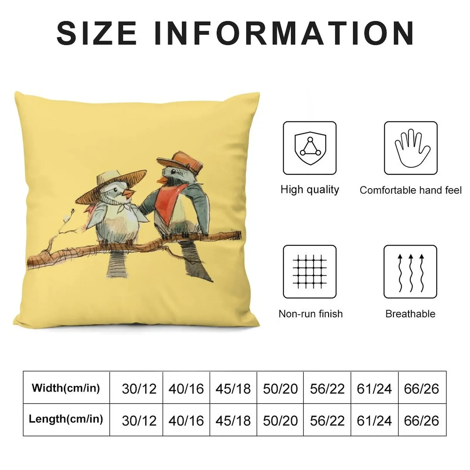 Печатная декоративная подушка Courtship из полиэстера