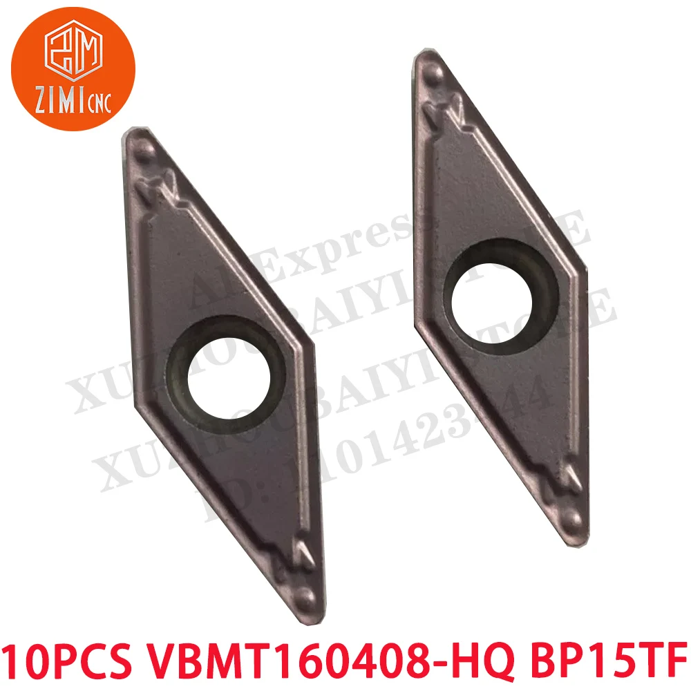 10PC VBMT160408-HQ BP15TF Сменный инструмент с ЧПУ Твердосплавная токарная пластина Для