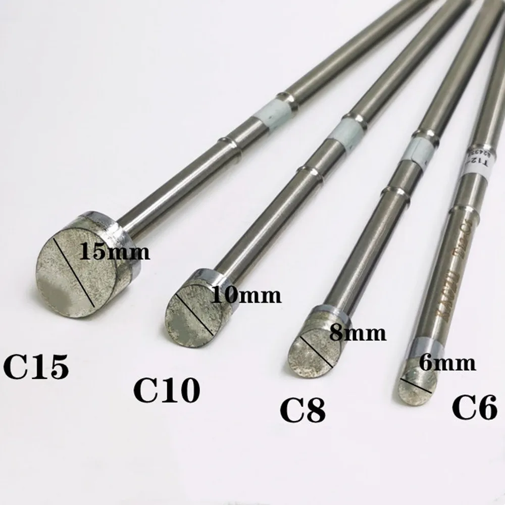 Фото 6 шт./T12-C6/C8/C10/C15/BK/SKU паяльное жало, сварочная головка, нестандартное высококачественное жало T12, используемое для ручки P9/M8/9501 №3