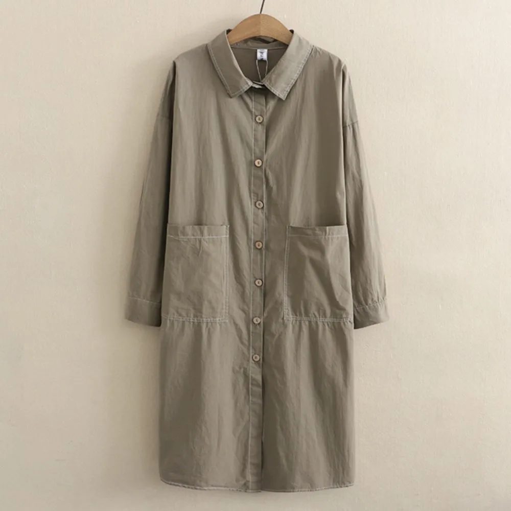 

5XL Plus Size Long Jacket Women 2023 Spring Bright Line Cotton Coat Simple Fashion Shirt Outewear Oversized Curve Clothes