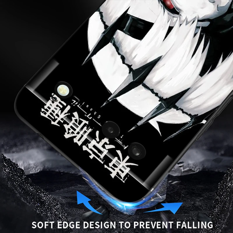 Т-Токио G-Ghoul Art Cool для Google Pixel 9 8 7A 7 6A 6 5A 5 4 4A XL 5G черный силиконовый ударопрочный