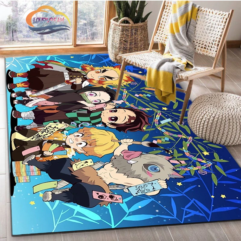 

Demon Slayer Fashion Carpet Rug 3D Print Anime Series Living Room Bedroom Rug Children and Adults Room Decoration Floor Mat