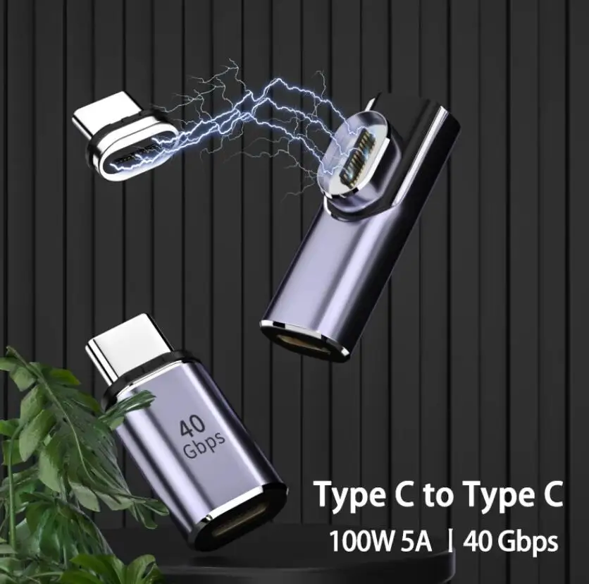 

Magnetic Usb Type C Adapter 24Pins Connector PD 100W Fast Charging Converter for Thunderbolt 3 for MacBook iPad Pro Switch