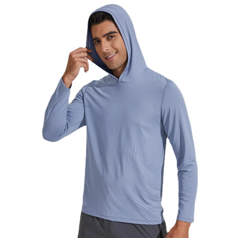 Training Sports Hoodie Outdoor Fitness Leisure Running Long Sleeve T-Shirt Sportswear Fast Drying Sweat Absorbing Training Shirt