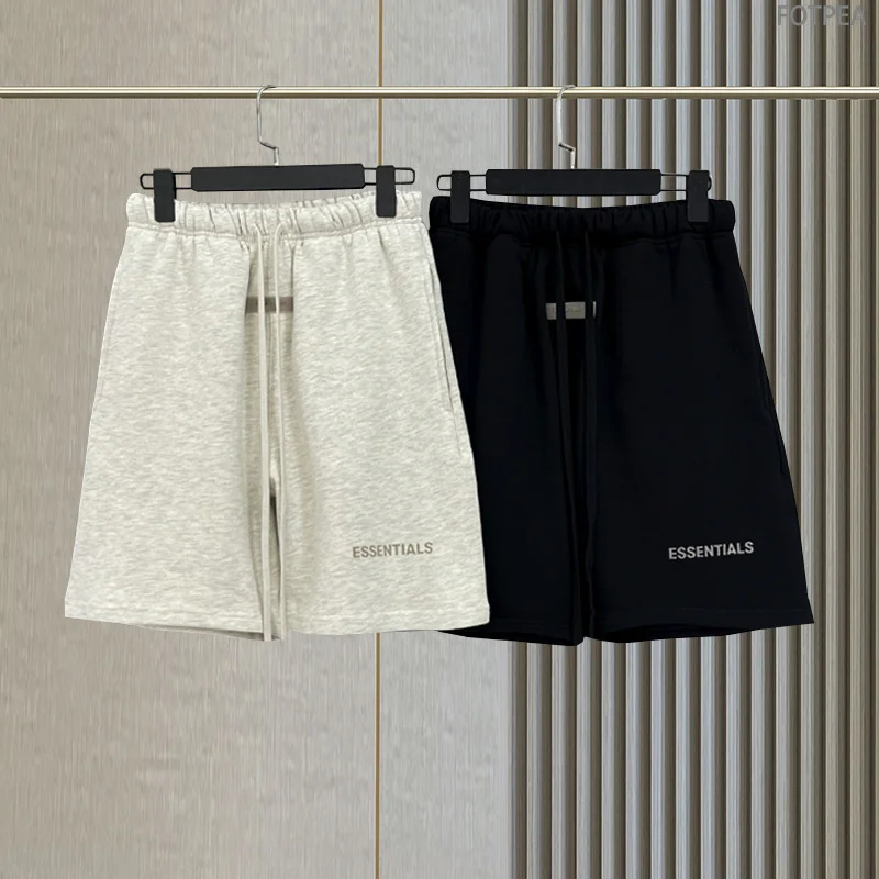 

New FOCLOT Sports Sorts Flockin Letter i Street ip op Sorts Men’s and Women’s Oversized Cotton Runnin Sorts