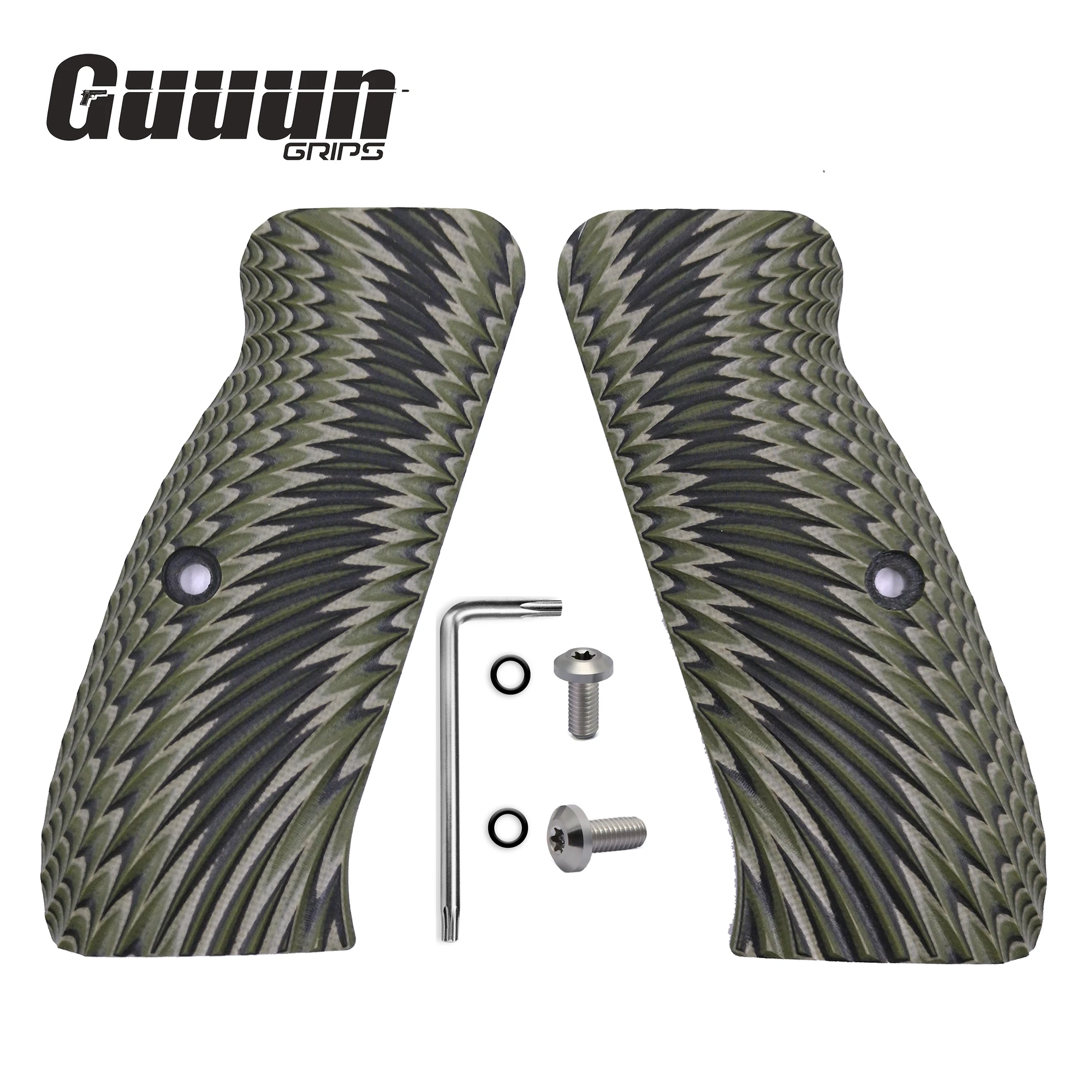 

Guuun G10 CZ Grips for CZ 75 Full Size SP-01, Sunburst Texture