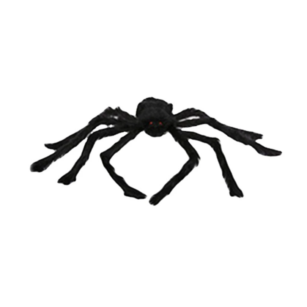 

Украшение для Хэллоуина в виде черного паука 150 см, украшение для дома с привидениями, гигантский декор для помещений и улицы