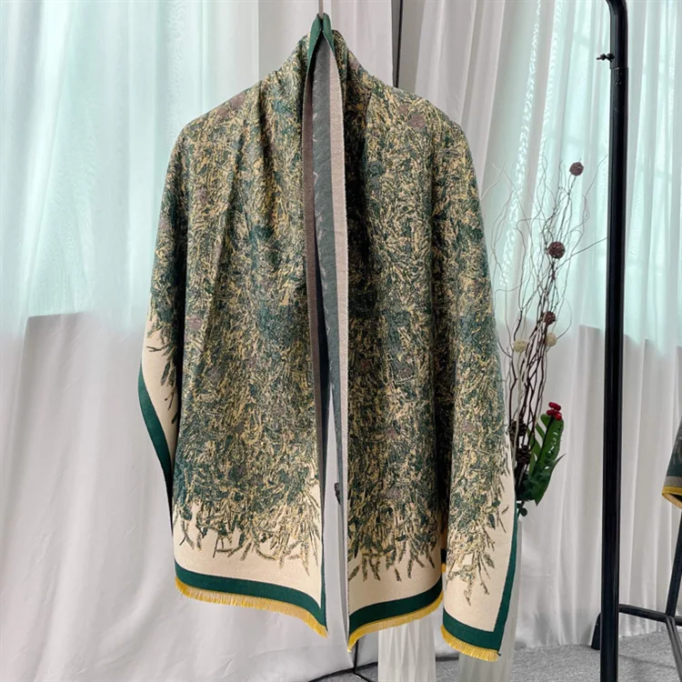 

Luxury Brand Scarf for Women Warm Pashmina Blanket Letter Print Winter Shawls Wrap Female Cashmere Scarves Designer Foulard