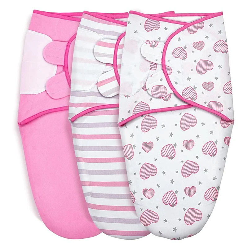 

Baby Cotton Sleeping Bag Newborn Anti Startle Swaddling Sleeping Bag Printed Four Seasons Bandage 3 Pack (0-3 Months)