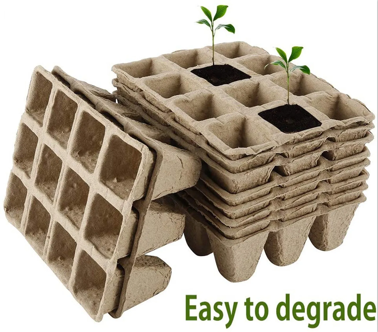 

Peat Seed Starter Tray Plant Pots Tray for Seedlings Paper Pulp Germination
