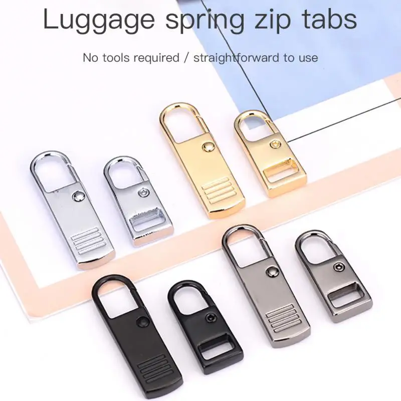 

1Pcs Metal Zipper Slider Puller Instant Zipper Replacement For Broken Buckle Travel Bag Suitcase Garment Zipper Head Repair Kits