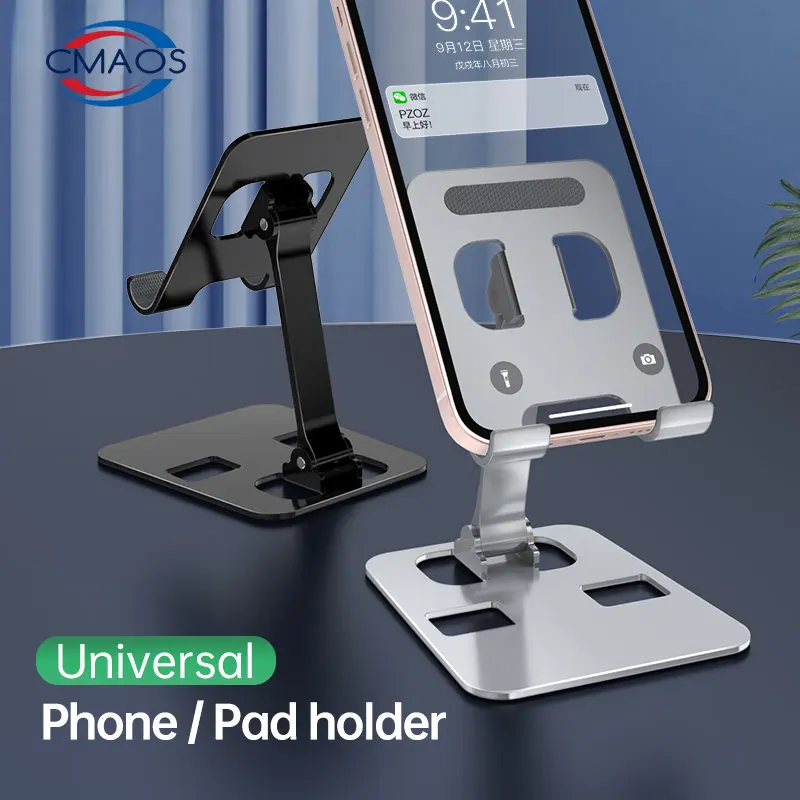 

Aluminum Alloy Desktop Mobile Phone Stand Foldable iPad Tablet Support Cell Phone Desk Bracket Lazy Holder For Smartphone Mount