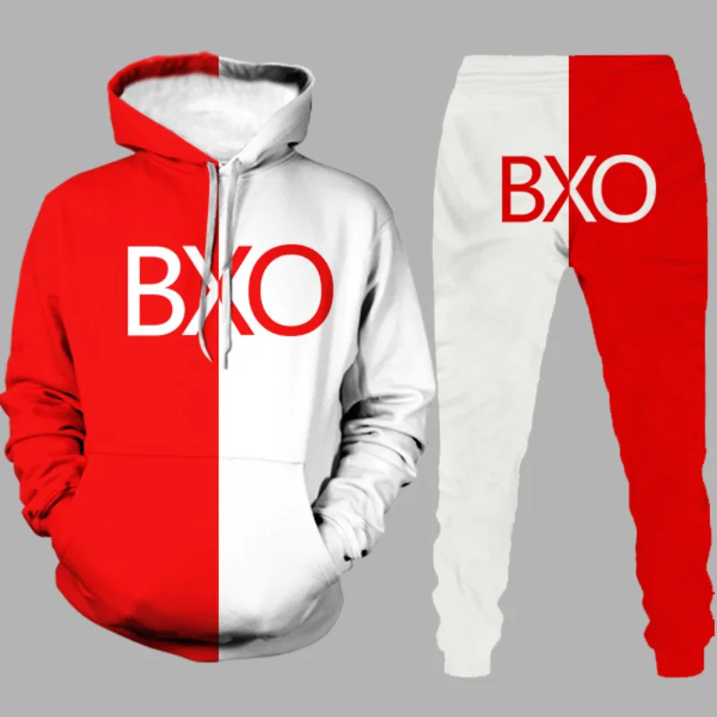 

2022 Модный популярный новый мужской комплект с 3D толстовкой, Модный Полный комплект с 3D-принтом и изысканным рисунком, Мужская Уличная одежд...