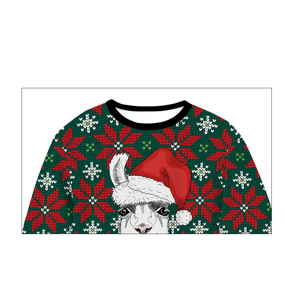 Мужская и женская уродливая рождественская толстовка с капюшоном забавный