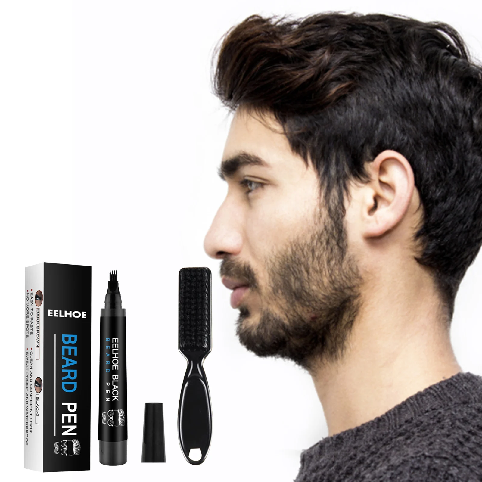 

Наполнитель для бороды, ручка для окрашивания бороды, Водостойкий карандаш для волос, долговечный карандаш для ремонта бровей и усов