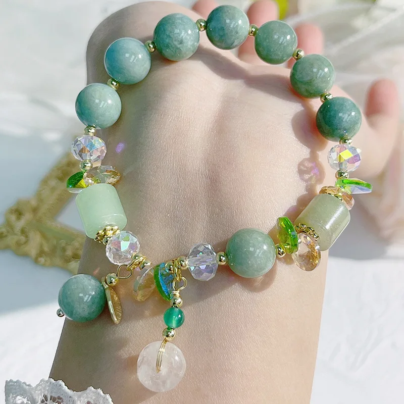 Ruifan розовое/зеленое/фиолетовое Натуральное белое хрустальное кольцо на удачу из