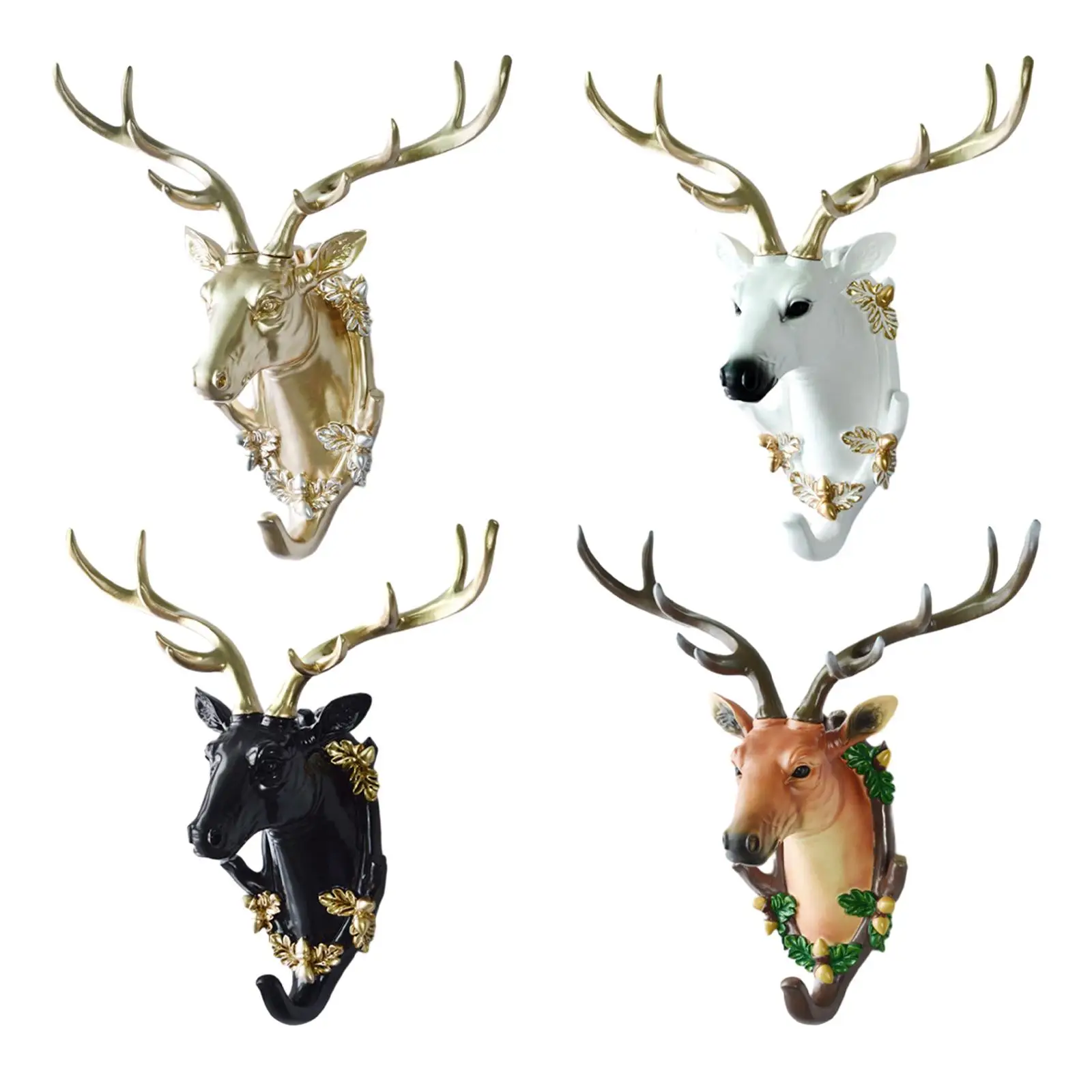 

Deer Head Wall Decor Bedroom Elk Sculptures Cabinet Bar Resin Wall Sculpture