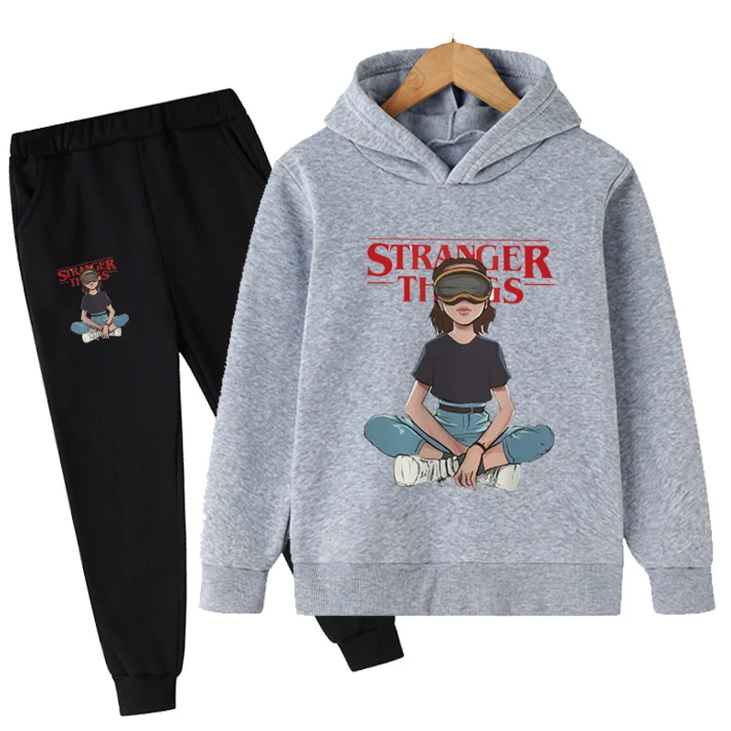 

2022 Strange Kids 4 Pants + jacket 2 Pieces set Children's Clothing Set spring and Autumn Kids Boys Hellfire Crystal Club Set